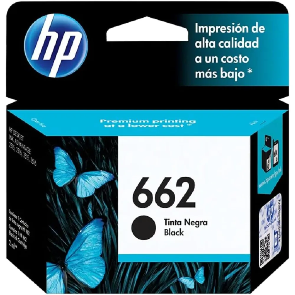 Cartucho HP 662 Original Cz103ab Preto p/ Deskjet 2516, 3516, 3546, 2546, 1516, 4646, 2646