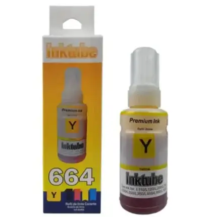 Tinta Premium Ink Amarelo Compatível EcoTank T664