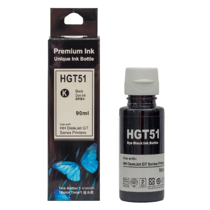 15264945746-tinta-compativel-com-hp-gt51-hgt51-m0h57al-refil-90ml-preto-hp-deskjet-gt-series-ink-tank-gt5822 Tinta Preta Premium ink Compatível HP GT51 Ink Tank