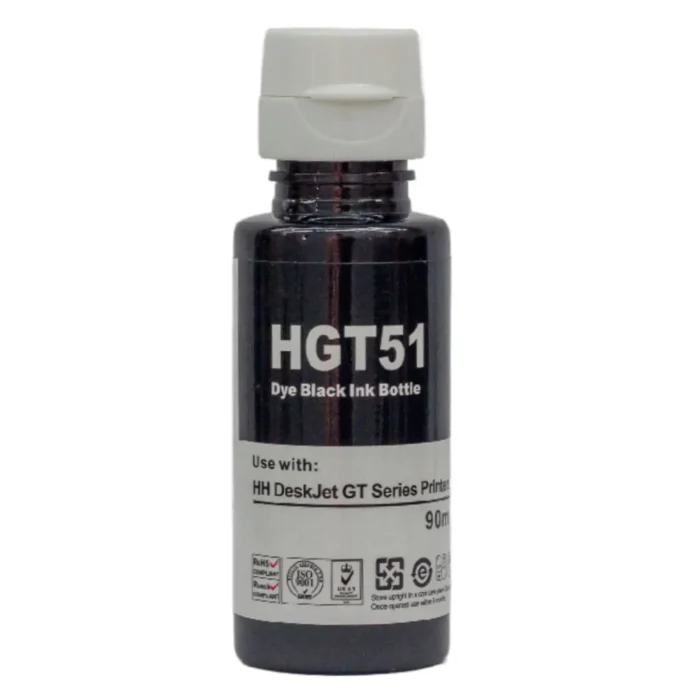 Tinta Preta Premium ink Compatível HP GT51 Ink Tank
