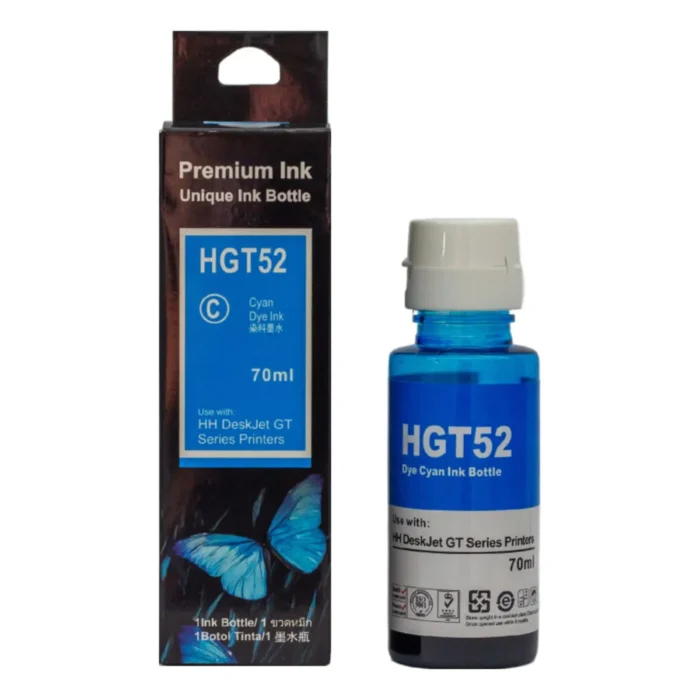 15264959962-tinta-compativel-com-hp-gt52-hgt52-m0h54al-refil-70ml-ciano-hp-deskjet-gt-series-ink-tank-gt5822 Tinta Ciano Premium Ink Compatível HP GT52