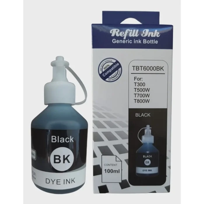 Tinta Preta Refill Ink Compatível Brother TBT6000